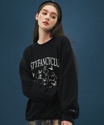 A'GEM/9 × .kom『 FANCY CLUB/ファンシークラブ』LEPRE SWEATSHIRT/ウサギデザイン スウェットシャツ
