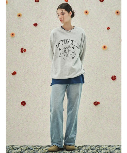 FANCY CLUB(ファンシークラブ)の「A'GEM/9 × .kom『 FANCY CLUB/ファンシークラブ』LEPRE SWEATSHIRT/ウサギデザイン スウェットシャツ(スウェット・レディース・ブラック/グレー/ブルー・FREE)」の7枚目の写真