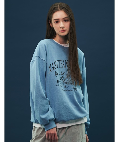 FANCY CLUB(ファンシークラブ)の「A'GEM/9 × .kom『 FANCY CLUB/ファンシークラブ』LEPRE SWEATSHIRT/ウサギデザイン スウェットシャツ(スウェット・レディース・ブラック/グレー/ブルー・FREE)」の12枚目の写真