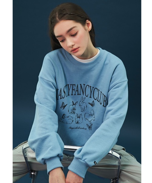 FANCY CLUB(ファンシークラブ)の「A'GEM/9 × .kom『 FANCY CLUB/ファンシークラブ』LEPRE SWEATSHIRT/ウサギデザイン スウェットシャツ(スウェット・レディース・ブラック/グレー/ブルー・FREE)」の14枚目の写真