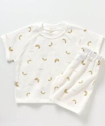 apres les cours | ワッフルパジャマ 5分丈(バナナ柄・アイス柄)(ルームウェア/パジャマ)