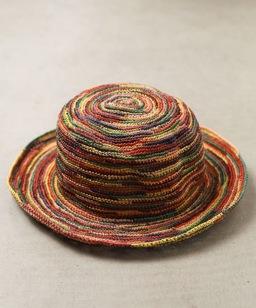 Ecua-Andino（エクアアンディーノ）の「■Ecua-Andino■HIPPIE STRAW HAT【UT15】（ハット・メンズ・ピンク/ブルー/その他・FREE）」の3枚目の写真