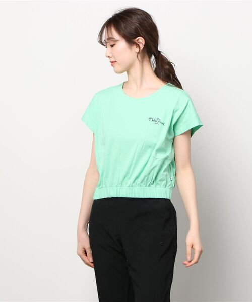ottod'Ame(オットダム)の「ottod'Ame/オットダム/TOPS シシュウ(Tシャツ/カットソー・レディース・ブラック/ミント/ホワイト・SMALL)」の3枚目の写真