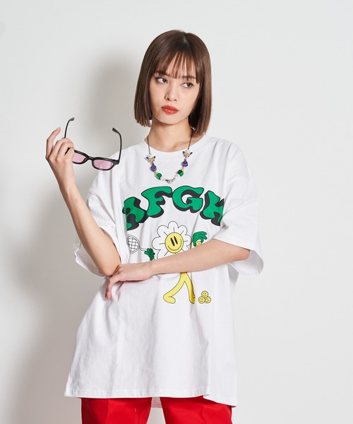 A FEW GOOD KIDS(ア フュー グッド キッズ)の「AFGK-38.SSTEE/アフューグッドキッズ 半袖Tシャツ(Tシャツ/カットソー・メンズ・ホワイト/イエロー・XL/L)」の2枚目の写真