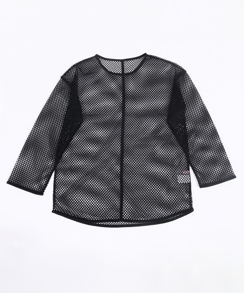 WC（ダブル シー）の「カラーメッシュビッグロンT（Tシャツ/カットソー・レディース・ホワイト/ブラック/ピンク・FREE）」の6枚目の写真