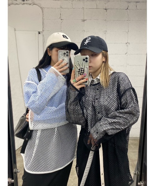 WC（ダブル シー）の「カラーメッシュビッグロンT（Tシャツ/カットソー・レディース・ホワイト/ブラック/ピンク・FREE）」の16枚目の写真