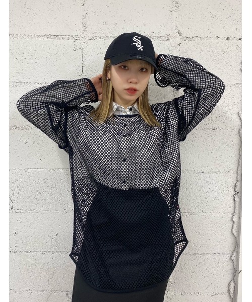 WC（ダブル シー）の「カラーメッシュビッグロンT（Tシャツ/カットソー・レディース・ホワイト/ブラック/ピンク・FREE）」の5枚目の写真