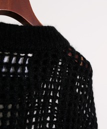 JANESMITH ジェーンスミス / 5G MOHAIR GRID MESH CREW KNIT モヘア