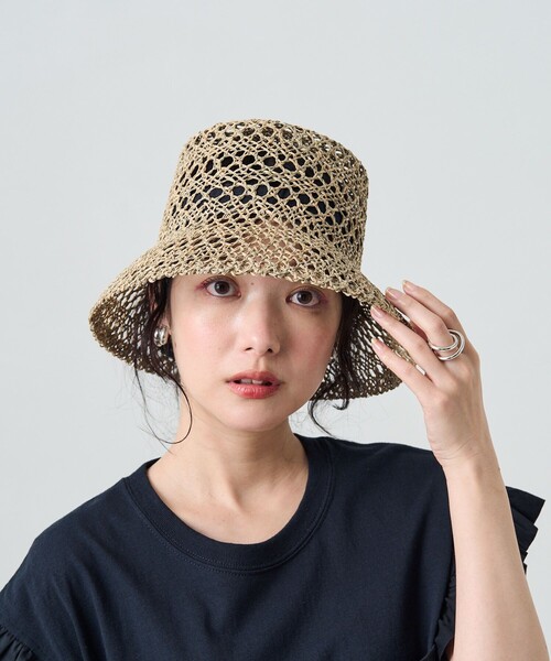 FREAK'S STORE（フリークスストア）の「CONTROL FREAK/コントロールフリーク 透かしバケットハット（ハット・レディース・ブラック/ナチュラル・ONE SIZE）」の11枚目の写真