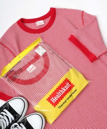 Healthknit | Healthknit（ヘルスニット）クルーネック ワッフル半袖Tシャツ/ユニセックス/無地・ボーダーリンガーT/1P(Tシャツ/カットソー)