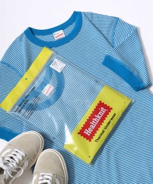 Healthknit（ヘルスニット）クルーネック ワッフル半袖Tシャツ/ユニセックス/無地・ボーダーリンガーT/1P/パックT