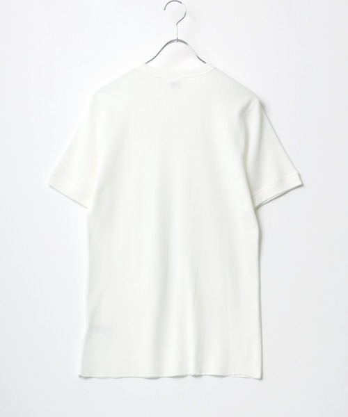 Healthknit（ヘルスニット）の「Healthknit（ヘルスニット）クルーネック ワッフル半袖Tシャツ/ユニセックス/無地・ボーダーリンガーT/1P/パックT（Tシャツ/カットソー・レディース・ブルー系その他/ブラック/ブラック×ホワイト/ネイビー×ホワイト/オフホワイト/レッド系その他/グレー/グレー系その他/ブラウン系その他/グリーン系その他/イエロー系その他/ピンク・L/XL/M）」の14枚目の写真