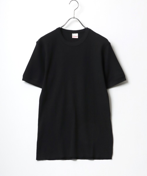 Healthknit（ヘルスニット）の「Healthknit（ヘルスニット）クルーネック ワッフル半袖Tシャツ/ユニセックス/無地・ボーダーリンガーT/1P/パックT（Tシャツ/カットソー・レディース・ブルー系その他/ブラック/ブラック×ホワイト/ネイビー×ホワイト/オフホワイト/レッド系その他/グレー/グレー系その他/ブラウン系その他/グリーン系その他/イエロー系その他/ピンク・L/XL/M）」の15枚目の写真