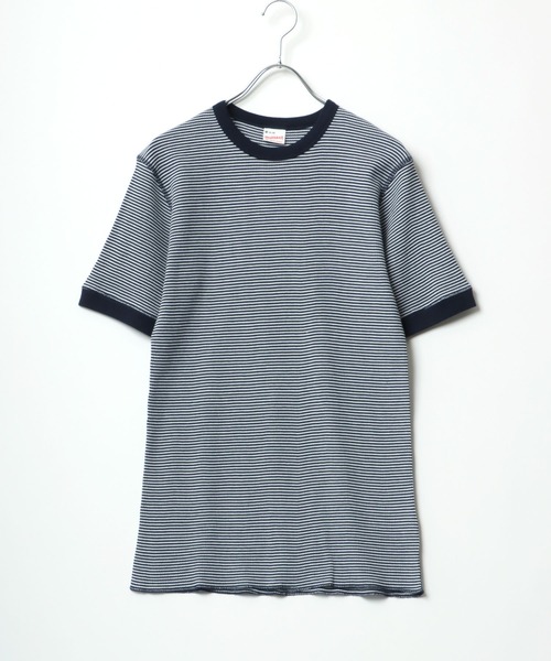 Healthknit（ヘルスニット）の「Healthknit（ヘルスニット）クルーネック ワッフル半袖Tシャツ/ユニセックス/無地・ボーダーリンガーT/1P/パックT（Tシャツ/カットソー・レディース・ブルー系その他/ブラック/ブラック×ホワイト/ネイビー×ホワイト/オフホワイト/レッド系その他/グレー/グレー系その他/ブラウン系その他/グリーン系その他/イエロー系その他/ピンク・L/XL/M）」の21枚目の写真