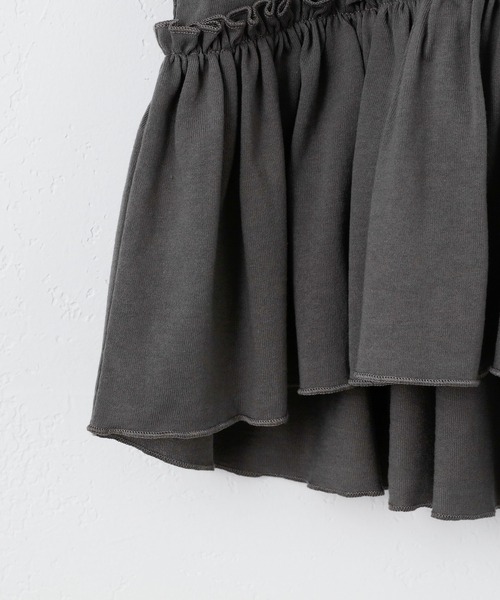 CIAOPANIC TYPY(チャオパニックティピー)の「【KIDS】ギャザーノースリーブ刺繍Tee(Tシャツ/カットソー・キッズ・チャコールグレー/サックスブルー/アイボリー・SMALL/MEDIUM/LARGE/X-LARGE/XX-LARGE)」の15枚目の写真