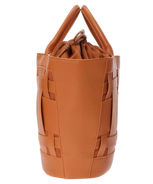 earth music&ecology（アースミュージックアンドエコロジー）の「巾着付きカットワークバッグ（トートバッグ・レディース・ブラック/キャメル・FREE）」の11枚目の写真