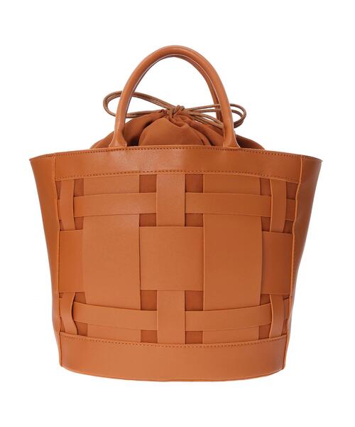 earth music&ecology（アースミュージックアンドエコロジー）の「巾着付きカットワークバッグ（トートバッグ・レディース・ブラック/キャメル・FREE）」の20枚目の写真