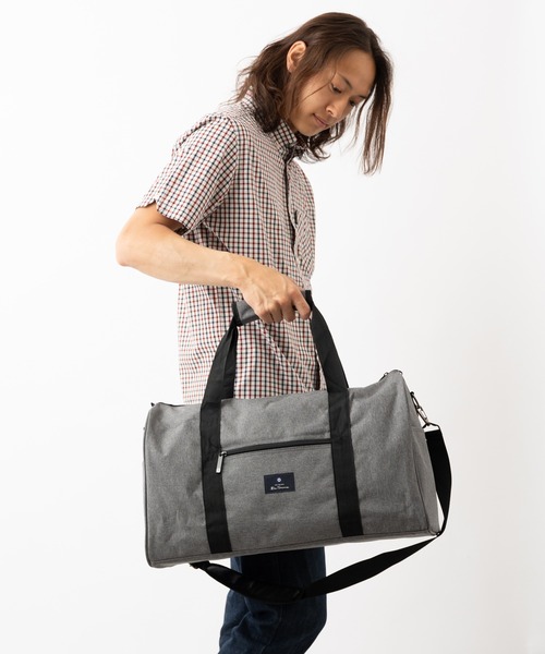 Ben Sherman(ベンシャーマン)の「BEN SHERMAN ロゴダッフルバッグ(ドラムバッグ・メンズ・ネイビー/グレー・FREE)」の1枚目の写真
