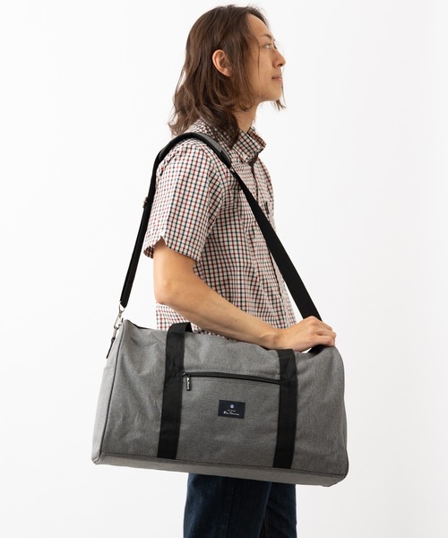 Ben Sherman(ベンシャーマン)の「BEN SHERMAN ロゴダッフルバッグ(ドラムバッグ・メンズ・ネイビー/グレー・FREE)」の4枚目の写真