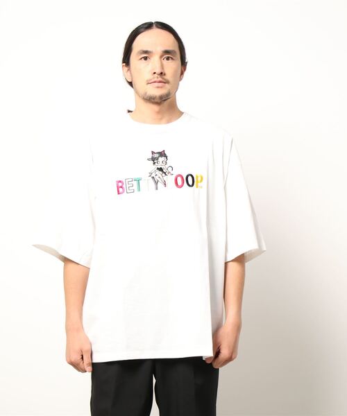LOWBLOW KNUCKLE / ローブローナックル / BETTY BOOP / にゃんこBETTY BIG Tシャツ (M2)