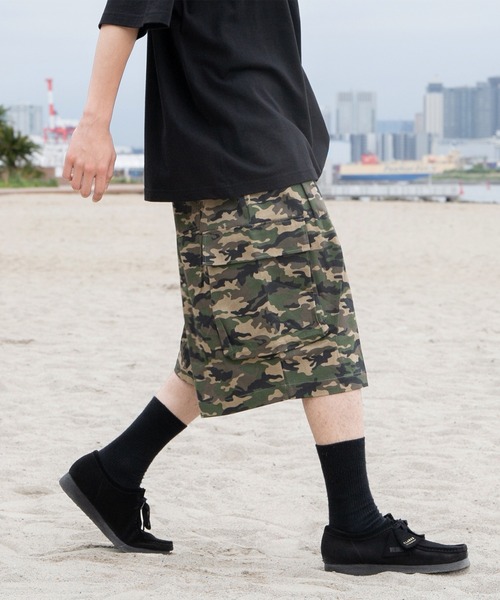 グレー迷彩 カーゴショーツ　円堂守着用 s3612-001.jpg
