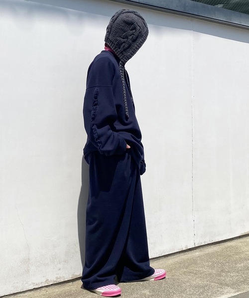 HOLIDAY(ホリデイ)の「MINI SWEAT BAGGY PANTS ミニスウェットバギーパンツ(スウェットパンツ・レディース・ネイビー/シルバーグレー・ONE SIZE)」の6枚目の写真