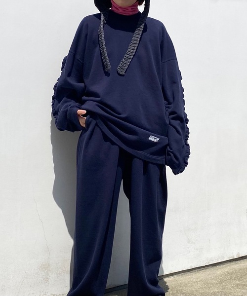HOLIDAY(ホリデイ)の「MINI SWEAT BAGGY PANTS ミニスウェットバギーパンツ(スウェットパンツ・レディース・ネイビー/シルバーグレー・ONE SIZE)」の16枚目の写真