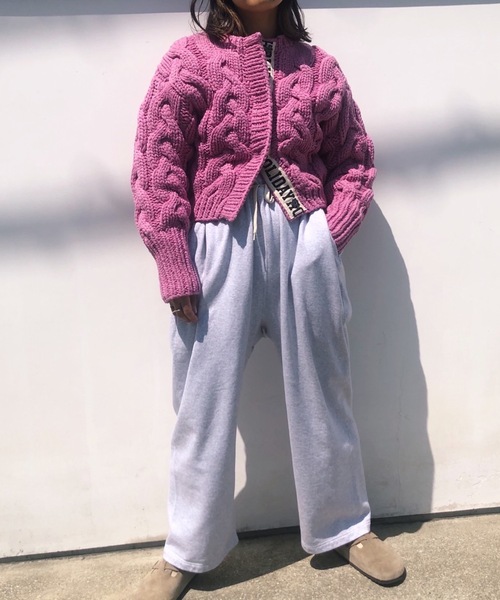 HOLIDAY(ホリデイ)の「MINI SWEAT BAGGY PANTS ミニスウェットバギーパンツ(スウェットパンツ・レディース・ネイビー/シルバーグレー・ONE SIZE)」の7枚目の写真