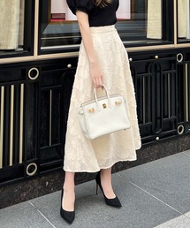 KOBE LETTUCE | シアーチェック×フラワージャガードフレアスカート(スカート)