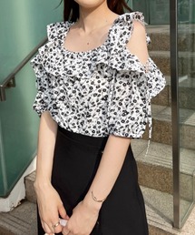 one after another NICE CLAUP | ヘルシーな肌見せが叶う　肩あきフリルブラウス(シャツ/ブラウス)