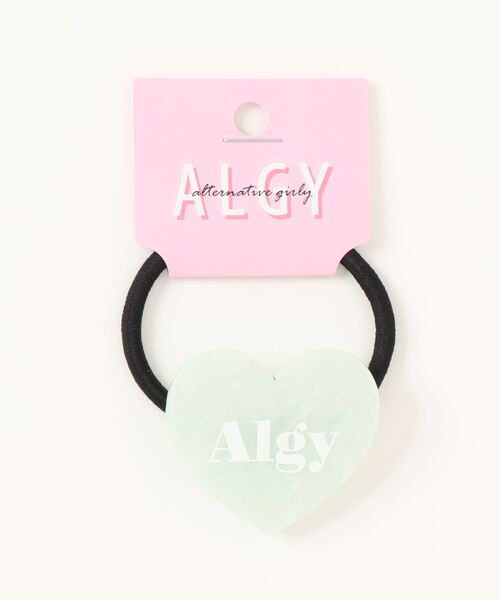 algy（アルジー）の「マーブルハートヘアゴム（ヘアゴム・キッズ・ラベンダー/ミント/ピンク・FREE）」の2枚目の写真