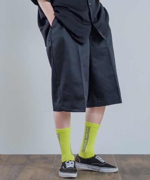 個性的なカットオフ【国内買付/発送】チノ バミューダパンツ ElegChic チノパン カットオフストレッチワイドパンツ