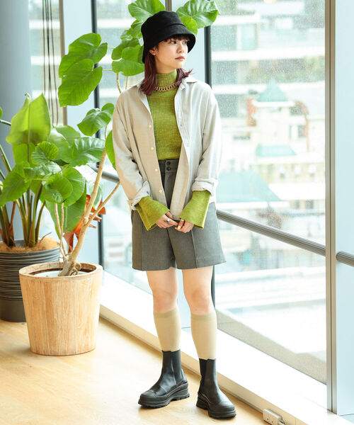 Ray BEAMS（レイビームス）の「REMME / サイドゴア ブーツ（ブーツ・レディース・ブラック/グリーン・38/36/39/37/35）」の3枚目の写真