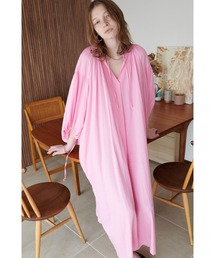 natural couture | 【WEB限定サイズあり】【大人ナチュ】ボリュームスリーブ大人のたっぷりギャザーワンピース(ワンピース)