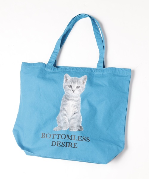 .efiLevol（エフィレボル）の「BOTTOMLESS DESIRE Cat Totebag（トートバッグ・メンズ・ライトグレー/イエロー/ブルー・FREE）」の8枚目の写真