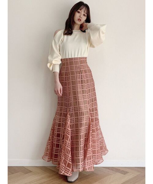 dazzlin(ダズリン)の「ダークチェックマーメイドスカート(スカート dazzlin(ダズリン)の「ダークチェックマーメイドスカート(スカート