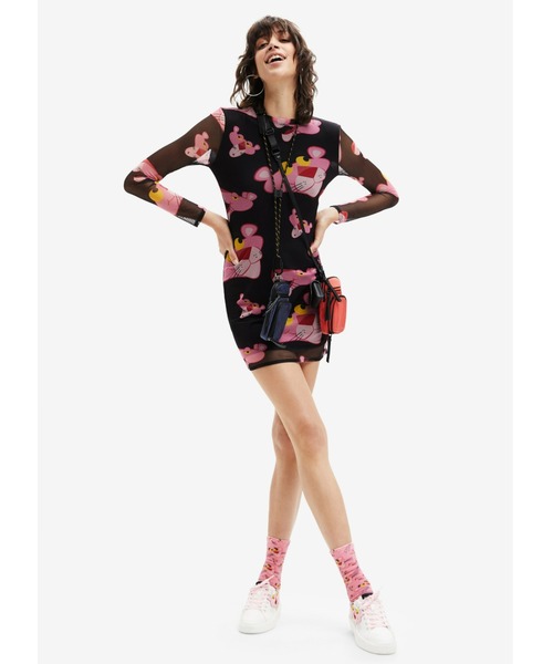 Desigual(デシグアル)の「Pink Panther ショートワンピース(ワンピース・レディース・ブラック・L/M/S/XL/XS)」の5枚目の写真