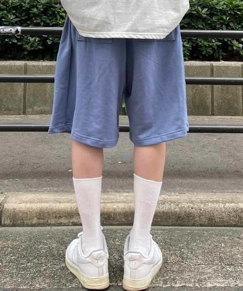 Chikashitsu +（チカシツプラス）の「【Chikashitsu +/チカシツプラス】side button sweat shorts/サイドボタン スウェットパンツ スウェット ハーフパンツ（スウェットパンツ・メンズ・ブラック/ブルー/グレー・ONE SIZE）」の19枚目の写真