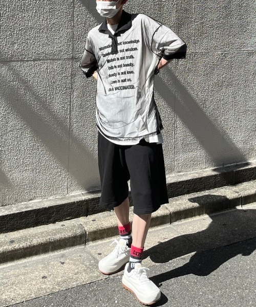 Chikashitsu +（チカシツプラス）の「【Chikashitsu +/チカシツプラス】side button sweat shorts/サイドボタン スウェットパンツ スウェット ハーフパンツ（スウェットパンツ・メンズ・ブラック/ブルー/グレー・ONE SIZE）」の22枚目の写真