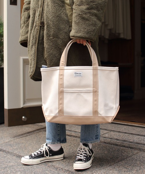 ORCIVAL(オーシバル)の「ORCIVAL/オーシバル トートバッグ TOTE BAG 2TONE RC-7042 HVC 22AW(トートバッグ・レディース・チャコールグレー/ダークグリーン/ベージュ/カーキ/ブルーグレー/マスタード/チョコ/ライトカーキ/クリアグリーン/グレー/オリーブ/サンドベージュ/ダークネイビー・FREE)」の6枚目の写真