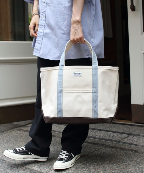 ORCIVAL(オーシバル)の「ORCIVAL/オーシバル トートバッグ TOTE BAG 2TONE RC-7042 HVC 22AW(トートバッグ・レディース・チャコールグレー/ダークグリーン/ベージュ/カーキ/ブルーグレー/マスタード/チョコ/ライトカーキ/クリアグリーン/グレー/オリーブ/サンドベージュ/ダークネイビー・FREE)」の5枚目の写真