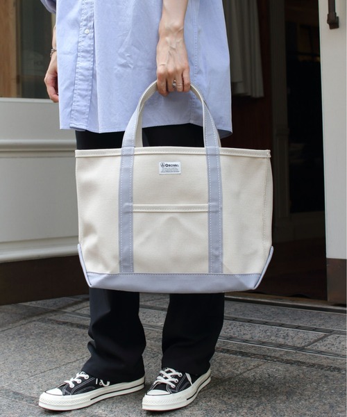 ORCIVAL(オーシバル)の「ORCIVAL/オーシバル トートバッグ TOTE BAG 2TONE RC-7042 HVC 22AW(トートバッグ・レディース・チャコールグレー/ダークグリーン/ベージュ/カーキ/ブルーグレー/マスタード/チョコ/ライトカーキ/クリアグリーン/グレー/オリーブ/サンドベージュ/ダークネイビー・FREE)」の4枚目の写真