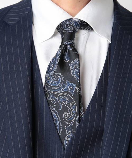CROWDED CLOSET（クラウデッドクローゼット）の「ペイズリー柄ネクタイ（ネクタイ・メンズ・ネイビー/グレー/ボルドー・FREE）」の9枚目の写真