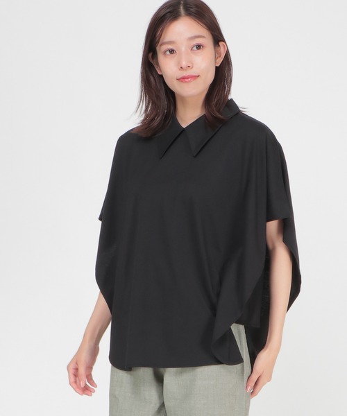 LBC（エルビーシー）の「シルケット襟デザインプルオーバー（Tシャツ/カットソー・レディース・ライトグレー/ホワイト/ブラック・M）」の2枚目の写真