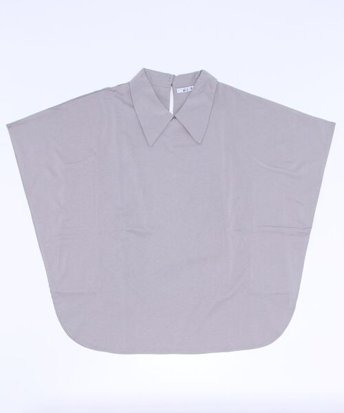 LBC（エルビーシー）の「シルケット襟デザインプルオーバー（Tシャツ/カットソー・レディース・ライトグレー/ホワイト/ブラック・M）」の6枚目の写真