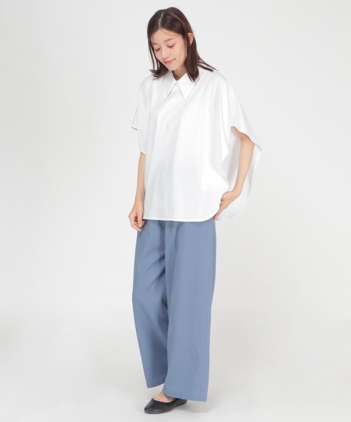 LBC（エルビーシー）の「シルケット襟デザインプルオーバー（Tシャツ/カットソー・レディース・ライトグレー/ホワイト/ブラック・M）」の21枚目の写真