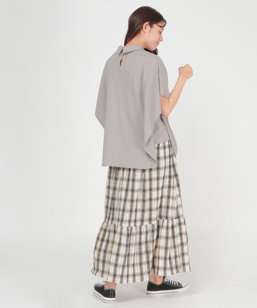 LBC（エルビーシー）の「シルケット襟デザインプルオーバー（Tシャツ/カットソー・レディース・ライトグレー/ホワイト/ブラック・M）」の19枚目の写真