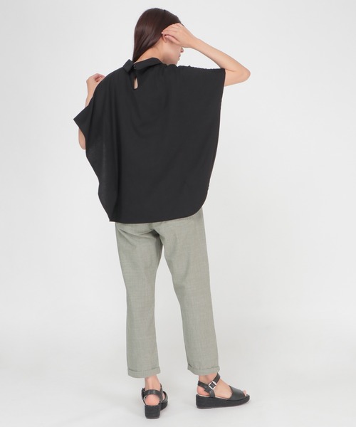 LBC（エルビーシー）の「シルケット襟デザインプルオーバー（Tシャツ/カットソー・レディース・ライトグレー/ホワイト/ブラック・M）」の16枚目の写真