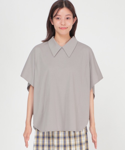 LBC（エルビーシー）の「シルケット襟デザインプルオーバー（Tシャツ/カットソー・レディース・ライトグレー/ホワイト/ブラック・M）」の15枚目の写真