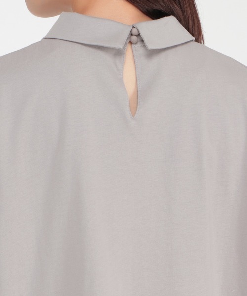 LBC（エルビーシー）の「シルケット襟デザインプルオーバー（Tシャツ/カットソー・レディース・ライトグレー/ホワイト/ブラック・M）」の12枚目の写真